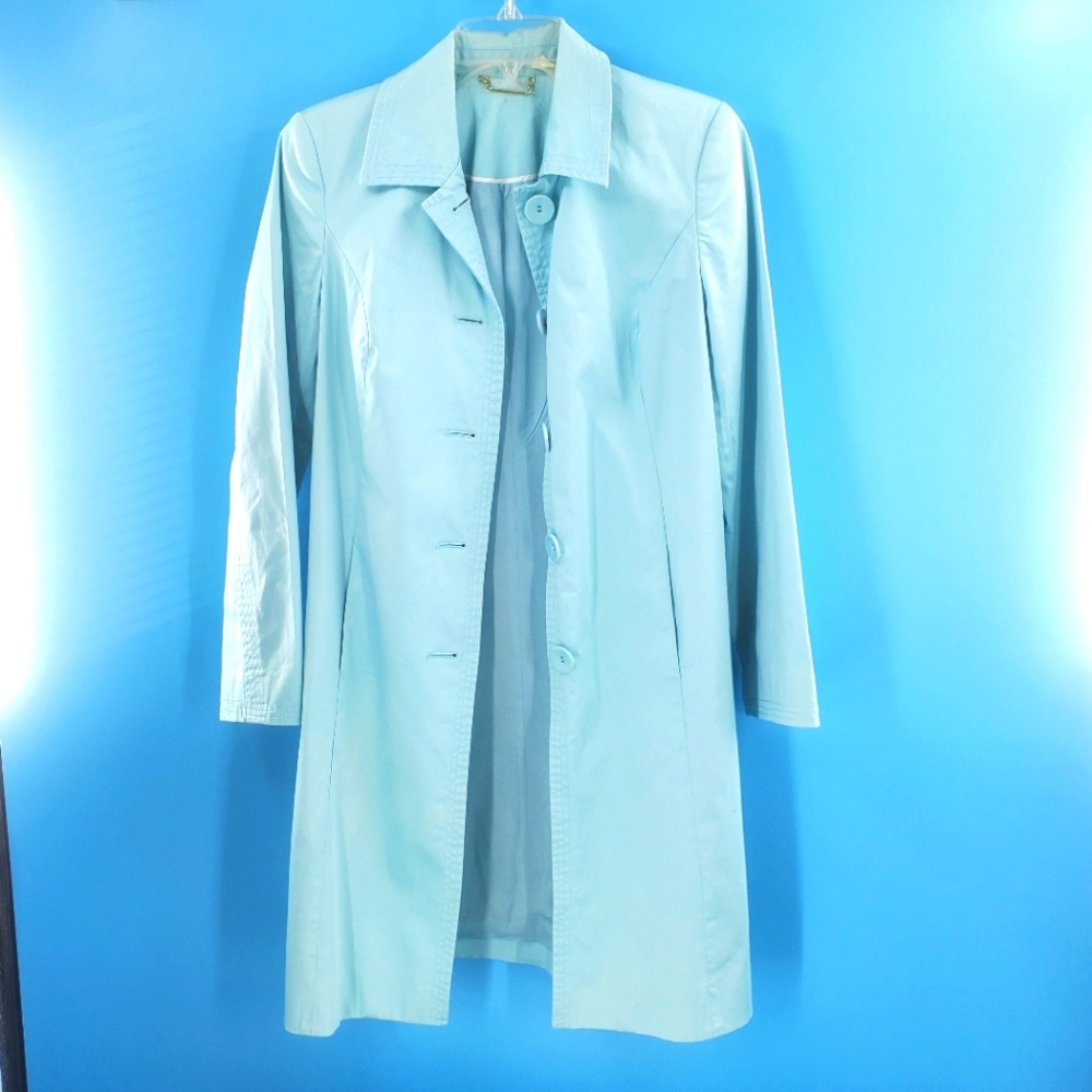 Sigrid Olsen light blue trench coat Small